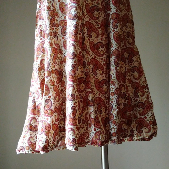 Handmade Midi Dress Paisley Women's Size Large - Picture 5 of 8